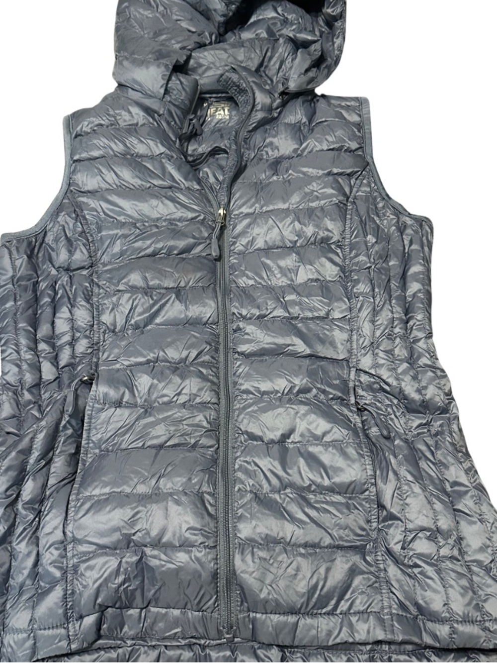32 heat blue XS Quilted Hooded Puffer Vest